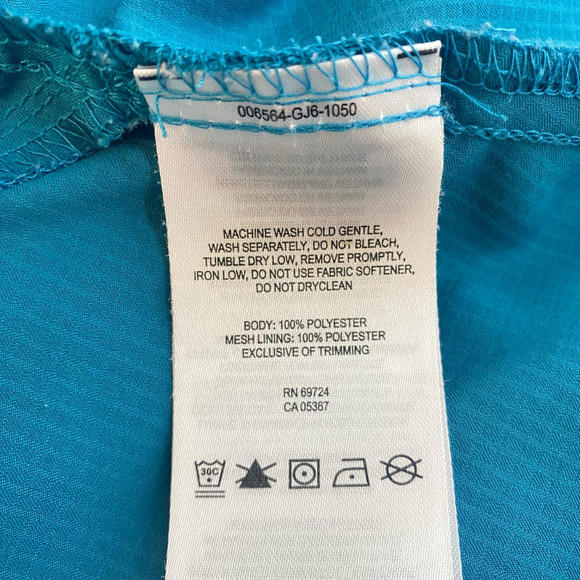 Columbia Omni-Shade Top Blue short sleeve button up women sz XS - Picture 8 of 10